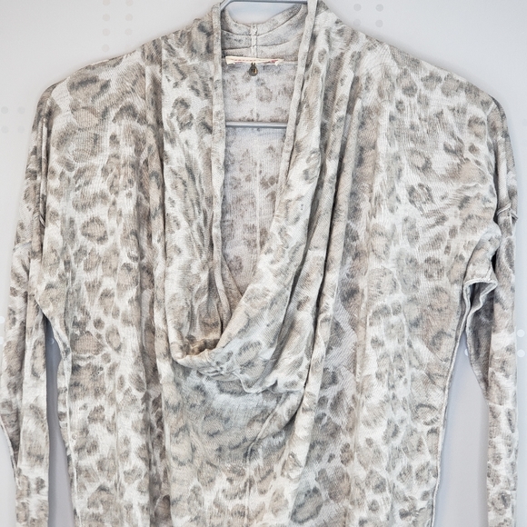 Rebecca Taylor | Light gauge animal print sweater Authentic Leopard Wool Blend - Picture 2 of 8